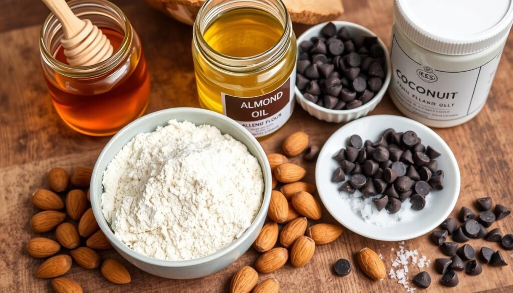 Ingredientes para galletas con harina de almendras